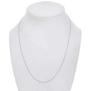 Vintage Italian Sterling Silver 925 1.1mm Cable Chain Necklace 18.5"